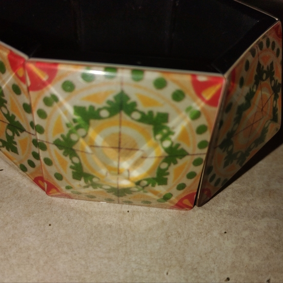 Colorful Geometric Bracelet Vintage 3 D Stretch Bracelet With Large Huge - Picture 4 of 4